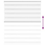 thumbnail of vidaXL Zebra rolgordijn 130x150 cm stofbreedte 125,9cm polyester wit