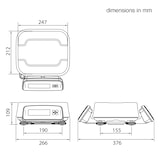 thumbnail of CAS FW500 Kontroll-Waage, Rückanzeige, GEEICHT, IP69 Schutz, Wägebereich max 15 kg, Ablesbarkeit 2g