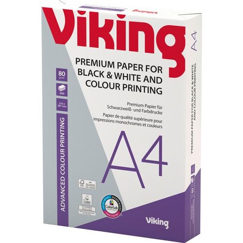 Viking Advanced Colour Printing DIN A4 Druckerpapier Weiß 80 g/m² Glatt 500 Blatt