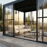 thumbnail of BS COM Parete laterale in policarbonato per pergola bioclimatica Tony Alluminio 142x22x9 cm Antracite