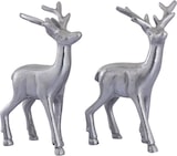 thumbnail of Deko Figur Hirsch VE 8x 2 Stück Tischdekoration Tierfigur Metall Weihnachtsdeko : silber