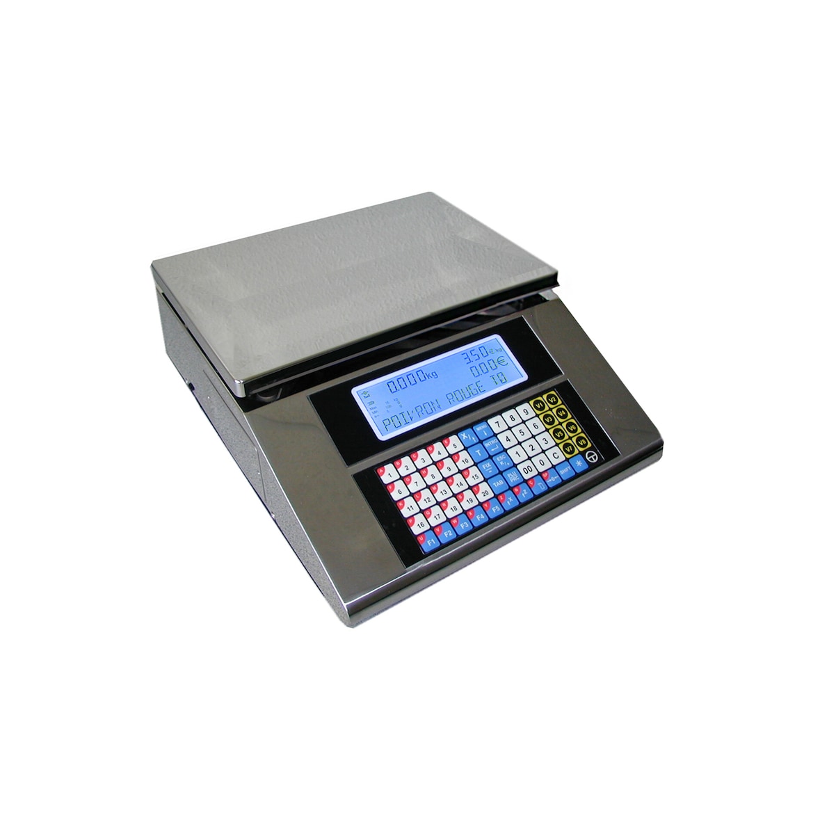 EXA FW BALANCE HOMOLOGUEE FW10V8 6kg/2g Balance poids prix compacte INOX, à batterie et ticket. Idéale pour les marchés et sédentaires.