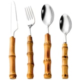 thumbnail of Set de Cubiertos Bambu Natural 24 piezas de Acero Inoxidable EME Mobiliario