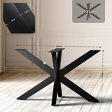 thumbnail of DELUKE® Tischgestell Metall THORN Stahlgestell beschichtet, 71x120x68cm HxBxT| Tischbeine Outdoor Tischfüße Tischuntergestell Schwarz