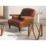 thumbnail of Angel Cerdá  Runder Ecktisch aus gehärtetem Glas und Nussbaumholz 2125C