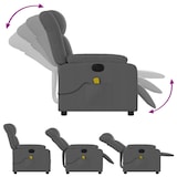 thumbnail of vidaXL Massagesessel Elektrisch Dunkelgrau Stoff