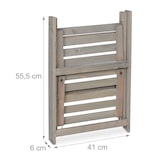 thumbnail of Relaxdays Blumentreppe, 2-stufig, Blumenleiter Holz, klappbar, Leiterregal für Pflanzen, HBT: 51,5 x 41 x 24 cm, grau