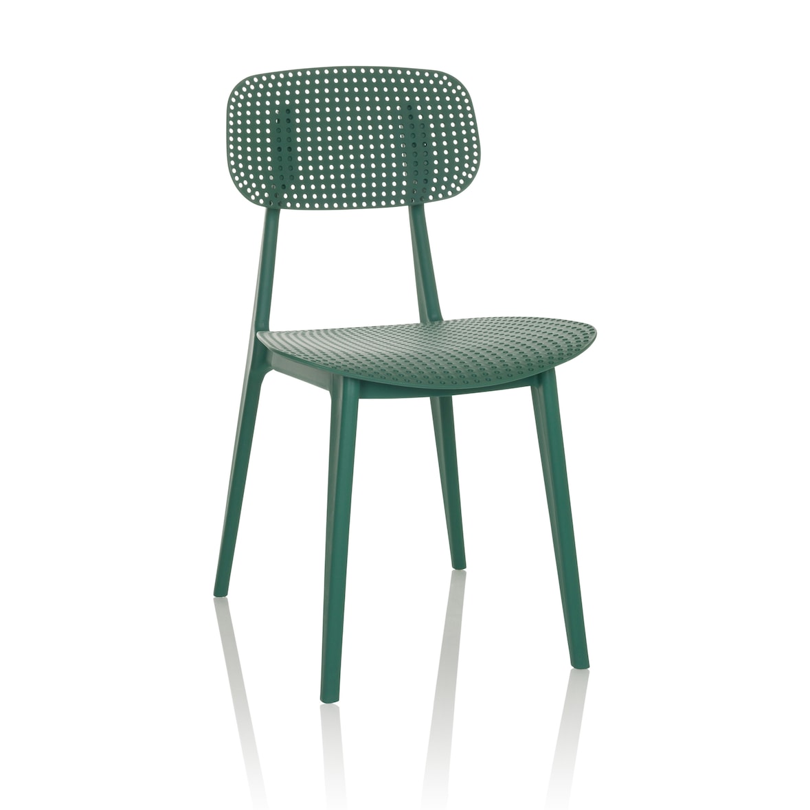 Besucherstuhl / Gartenstuhl ARTIFO HOL Kunststoff grün hjh OFFICE