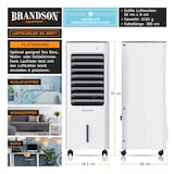 thumbnail of Brandson, Luftkühler mobil mit Wasserkühlung, Turmventilator 50 W mit 5L Wassertank, Luftbefeuchter Ventilator Standventilator, leise