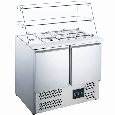 Saladette vitrine - 2 portes - GN1/1 - Professionnel - Saro