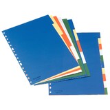 thumbnail of Separadores Multitaladro. DIN A4. Con cartulina índice b/n. 10 pestañas PP, multicolor. Pack de 50