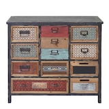 thumbnail of Armario boticario HWC-A43, cómoda, madera maciza de abeto aspecto shabby vintage 84x90x32cm