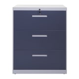 thumbnail of Armário de arquivo suspenso HWC-A10, armário de arquivo, armário de escritório, armário de aço, A4 bloqueável ~ 103x76x46cm cinzento-escuro cinzento