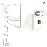 thumbnail of Pizarra modular NOBO Infinity acero lacado 900x600 mm, blanco (1915714)