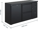 thumbnail of GastroHero Barkühltisch 1 Tür 2 Schubladen 1465 mm Getränkekühler Umluftkühlung +2 bis +8 °C LED 332 Liter Gastro Kühltisch