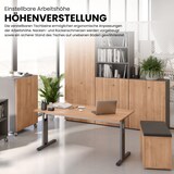 thumbnail of bümö höhenverstellbarer Schreibtisch O-Serie 120x80 cm in weiß, Gestell in weiß - PC Tisch klein für's Büro manuell höhenverstellbar, Computertisch