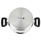 thumbnail of FAGOR Alaia, Cazuela Alta 18cm Inducción Acero Inoxidable, Fondo Difusor 3 Capas, Vitrocerámica Lavavajillas, Acero Inoxidable