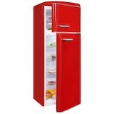 thumbnail of Exquisit Retro Kühl-Gefrierkombination RKGC270-45-H-160E rot, 206 l Fassungsvermögen