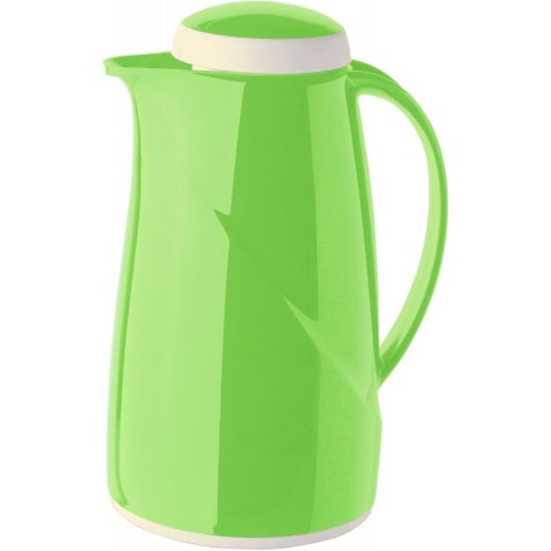 2x Helios Isolierkanne WAVE. Inhalt: 1.0 Liter. Farbe: kiwi. Kunststoff. Drehverschluß