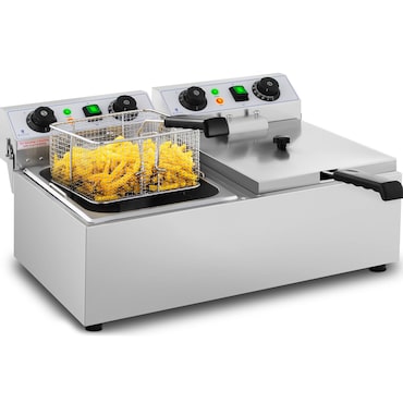 Royal Catering Fritadeira - 2 x 10 litros - 2 x 3200 W - timer
