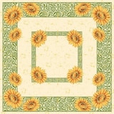 thumbnail of Mank Tischdecke Airlaid Aura, 80 x 80 cm, 20 Stück - Mitteldecke Sonnenblumen Ornamente