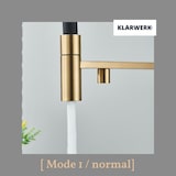 thumbnail of Lana | 3-weg goud zwarte uittrekbare kraan | roestvrij stalen drinkwater osmose kraan keuken|mengkraan - 360 graden draaibaar | filter 3 aansluitingen