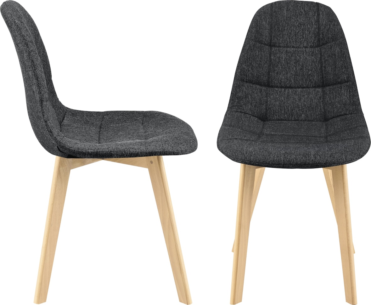 Helloshop26 - Set aus 2 Esszimmerstühlen 86 x 53 x 47 cm schwarz 03 ...