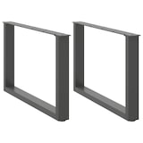 thumbnail of vidaXL Couchtischbeine U-Form 2 Stk. Anthrazit 60x(42-43) cm Stahl