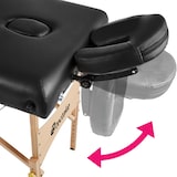 thumbnail of 2-Zonen Massageliege-Set 7,5cm Polsterung + Rollen + Tascheschwarz