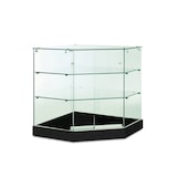 thumbnail of Vitrine d'exposition en verre trempe securise modele angle noir