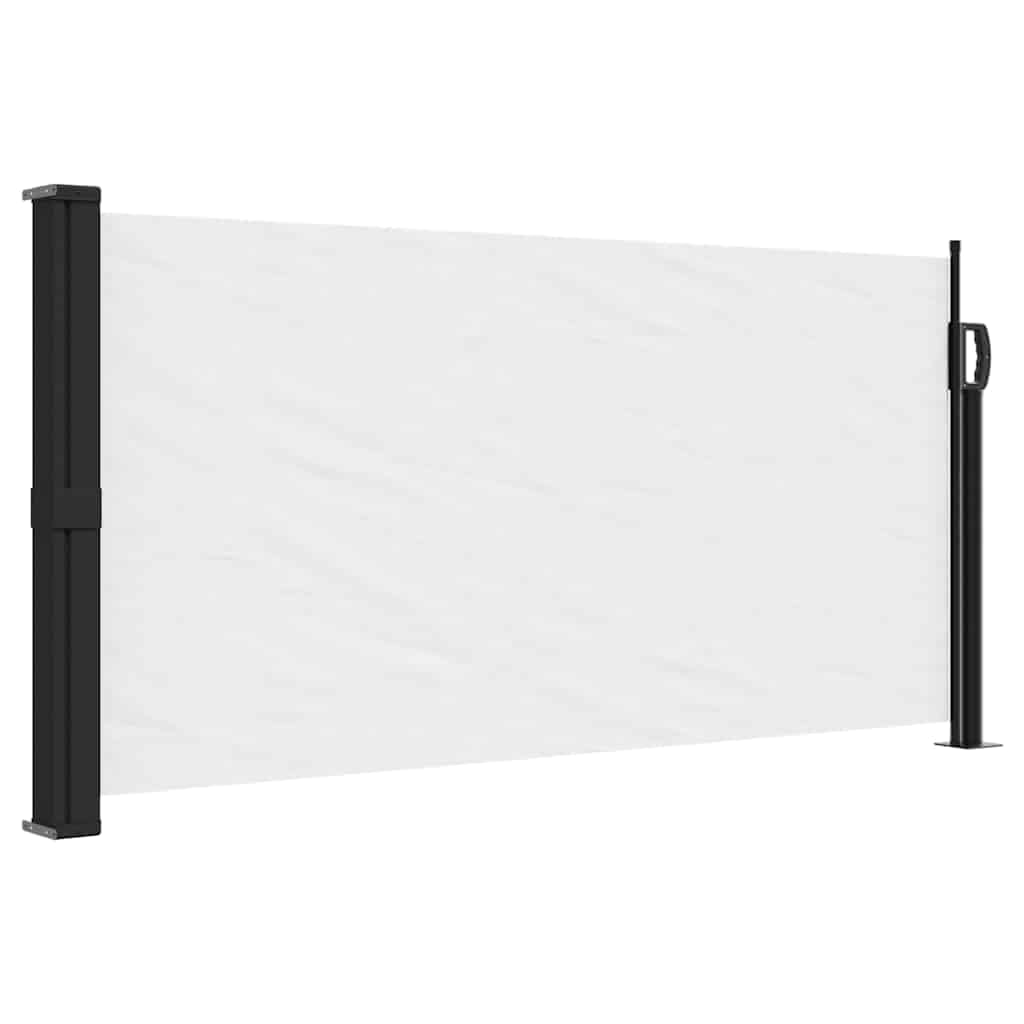 vidaXL Seitenmarkise Ausziehbar Weiß 100x500 cm