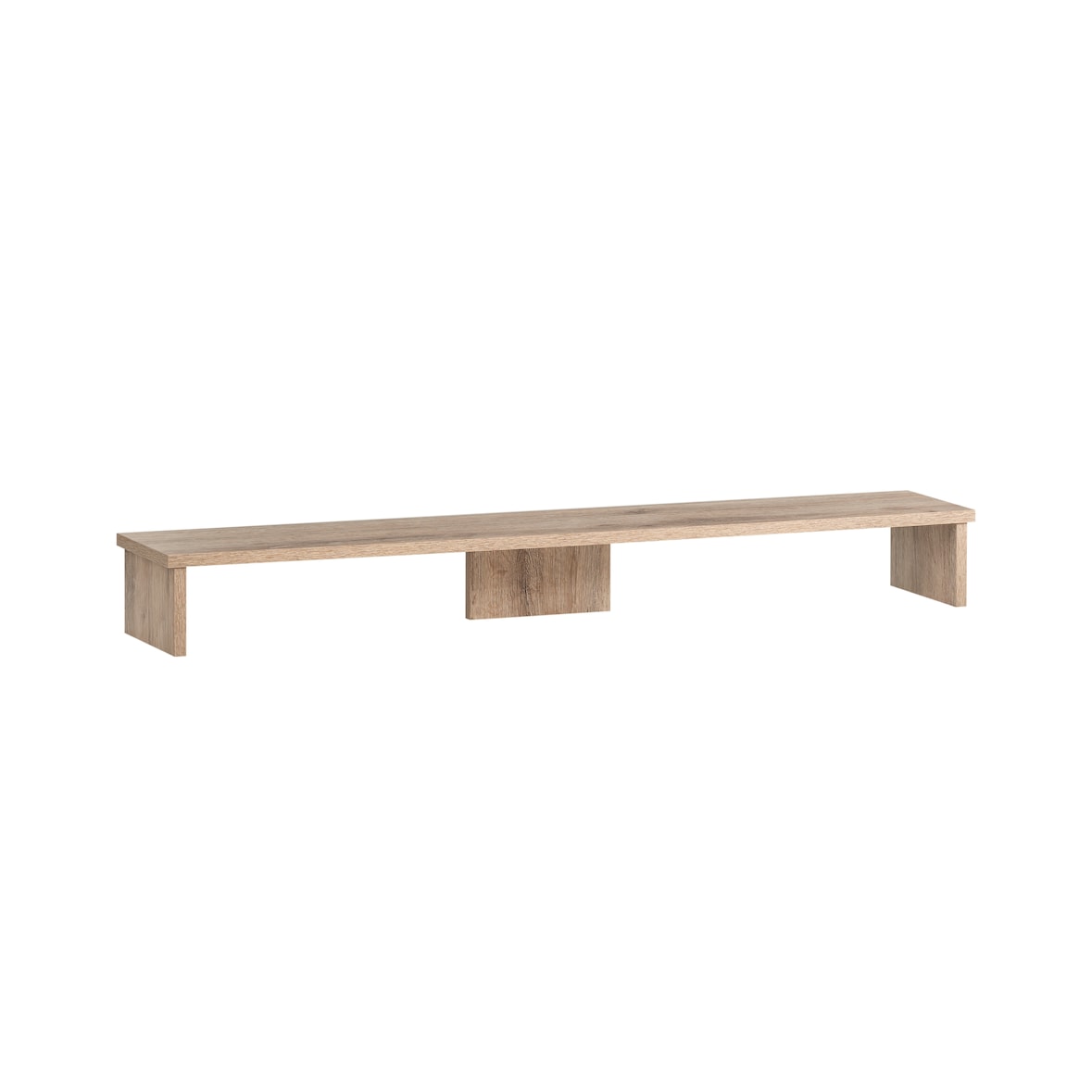 Möbelpartner Monitorständer für Schreibtisch Fox | Large | HxBxT 13x110x20cm | für 2 Bildschirme | Eiche von PROREGAL