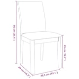 thumbnail of vidaXL Esszimmerstühle mit Kissen 2 Stk. Massivholz Gummibaum