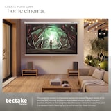 thumbnail of tectake Écran de projection Cinema vidéoprojecteur 16:9 4K HD Ultra HD montage mural plafond 84 pouces 201x128cm toile blanc gain 1.0 - 406459