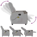 thumbnail of vidaXL Massagesessel Elektrisch Wolkengrau Stoff