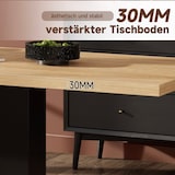 thumbnail of Merax Esstisch ausziehbar 140–180x70 cm, 6–8 Personen, rechteckiger Tisch mit MDF-Tischplatte in Holzoptik, Naturholzfarbe