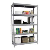 thumbnail of SimonRack Scaffale industriale, 2000x1200x450 mm, 400 kg al punto di flessione, 5 ripiani metallici, Grigio/Zincato- Ecoforte