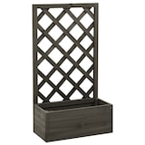 thumbnail of vidaXL Garten-Spalier mit Blumenkasten Grau 50x25x90 cm Tannenholz