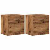 thumbnail of Tables de chevet 2 pcs vieux bois 40x30x40 cm bois d'ingénierie – Modèle Granit Bois