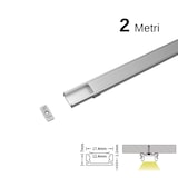 thumbnail of Kit profilo piatto in alluminio da 2m per strisce LED L2000x17.4x7mm