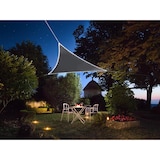 thumbnail of Schaduwdoek met 107 leds, waterafstotend, 3.6 x 3.6 x 3.6 m, 160 g/m², IP44, zonne-energie, polyester, driehoek, antraciet