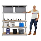 thumbnail of PROREGAL Schwerlastregal Giant Elephant | HxBxT 180x150x45 cm | Fachlast 200kg | Verzinkt | Stecksystem Lagerregal Regalsystem