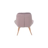 thumbnail of SalesFever Loungesessel mit XXL-Sitzfläche | Bezug Stoff in Samt-Optik | Gestell Metall in Holzoptik | üppige Steppung | B 76 x T 87 x H 86cm | rosa