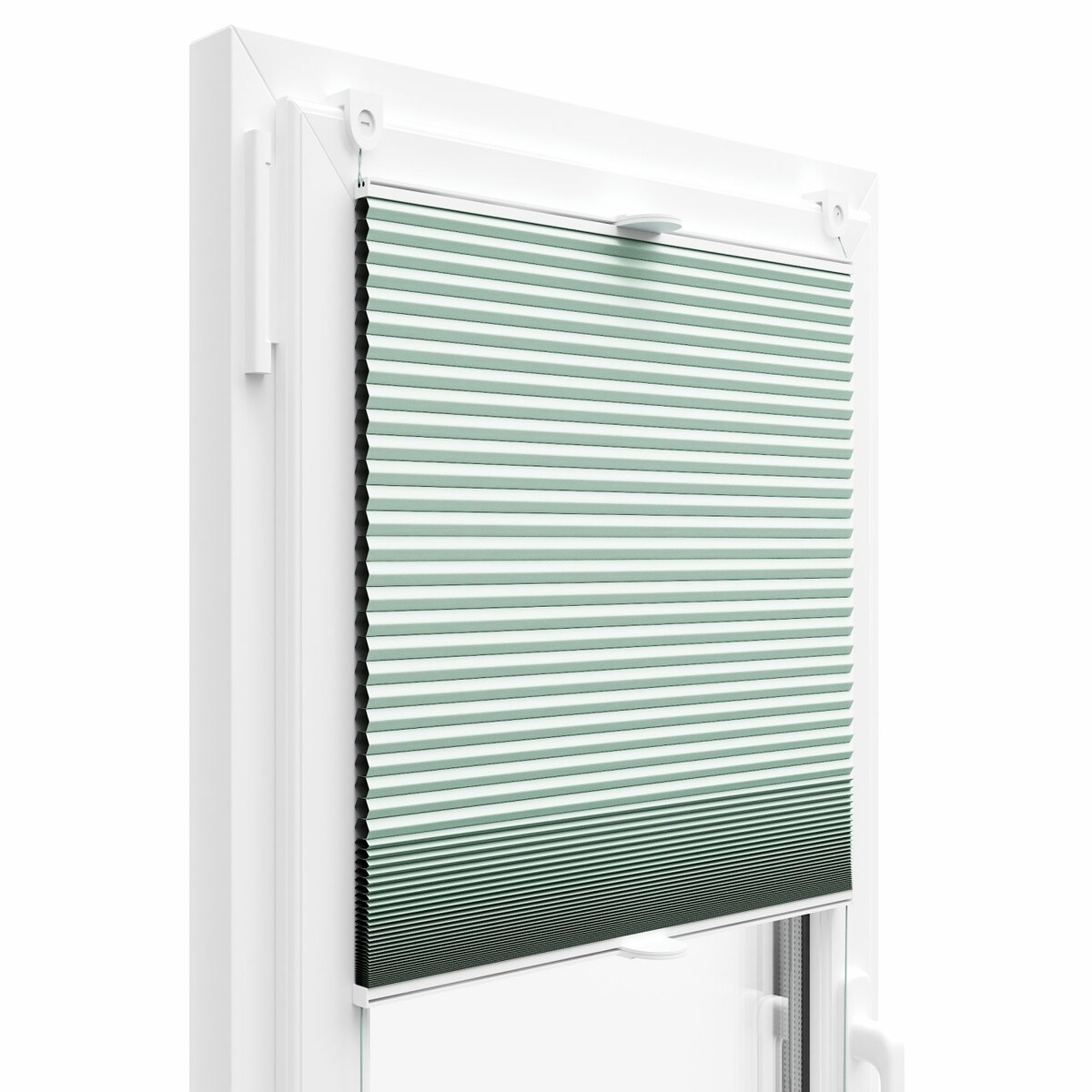 KS Handel 24 THERMO WABENPLISSEE 100% VERDUNKELND FALTROLLO JALOUSIE (Aquamarin PM07, 25x150 cm)