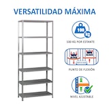 thumbnail of SimonRack Metallregal mit Schrauben 2000x900x500 mm, 6 Böden, 100 kg Biegepunkt, Grau - Comfort