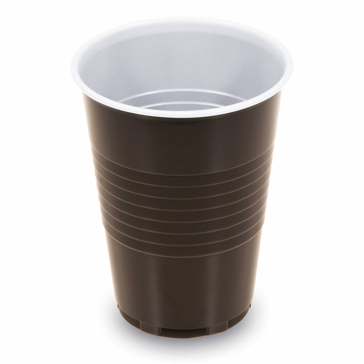 100x Automatenbecher braun-weiß 180 ml O 70 mm PS