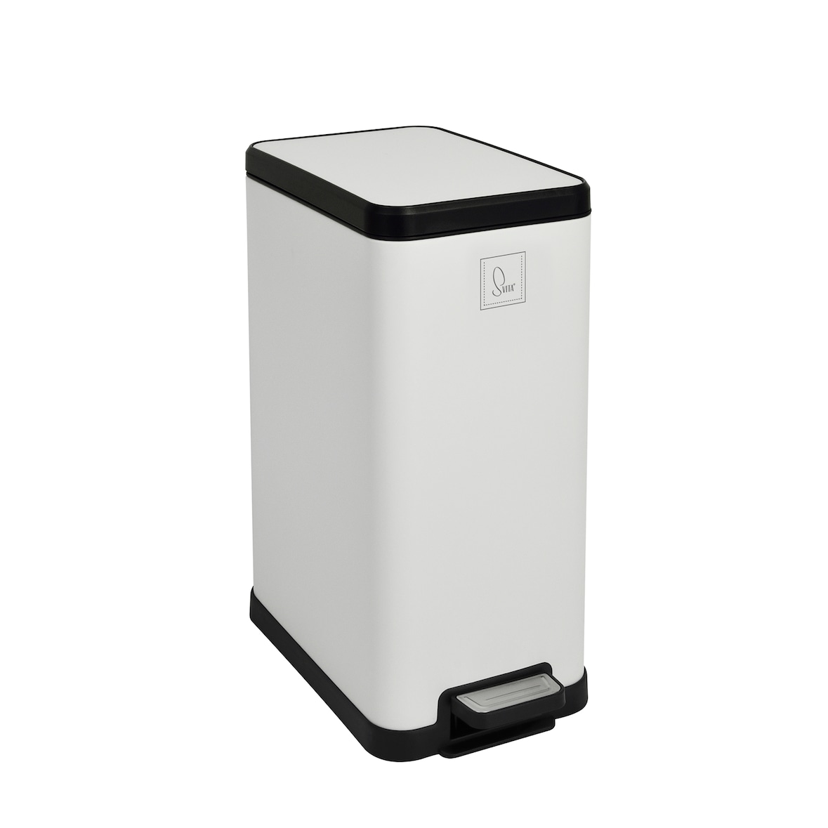 STM15 Mülleimer Treteimer 15l inkl. Inneneimer Softclose-Deckel Weiß