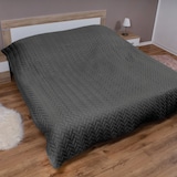 thumbnail of Bett- und Sofaüberwurf - Tagesdecke - 220cm x 240cm - Anthrazit