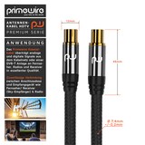 thumbnail of Primewire HDTV Antennenkabel mit Braiding - 2-fach Schirmung - Stoffummantelung - 75 Ohm / 135 dB - 3 m