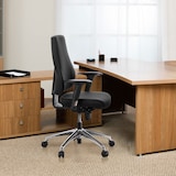 thumbnail of Bürostuhl / Drehstuhl PRO-TEC 200 Stoff schwarz Alu poliert hjh OFFICE